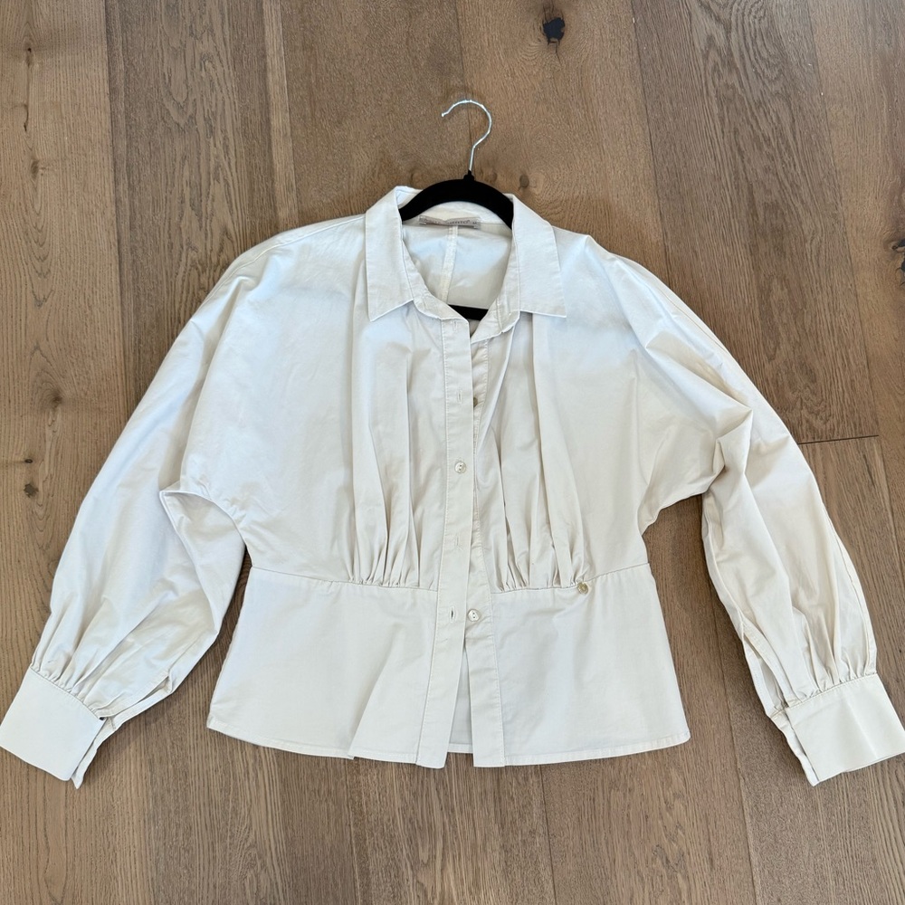 Synched Waist Button Down